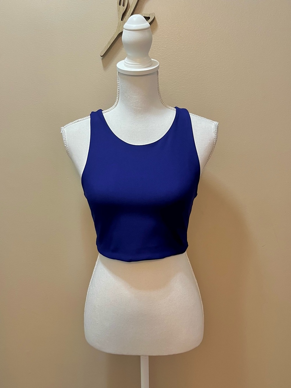Becco Purple Crop Top With Open Back Size Medium